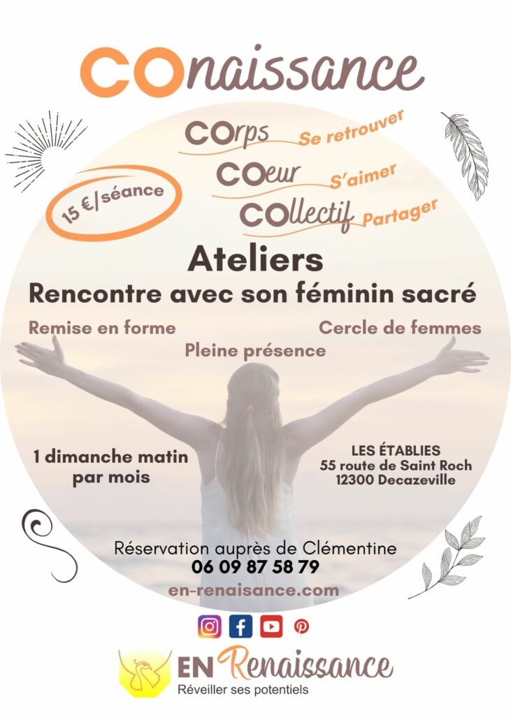cercles de femmes "COnaisssance" proposé par Clémentine Beneteau aux Etablies à Decazeville