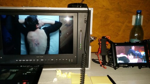 Photo Mathieu Kiefer Tournage d'un documentaire aux Établies à Decazeville