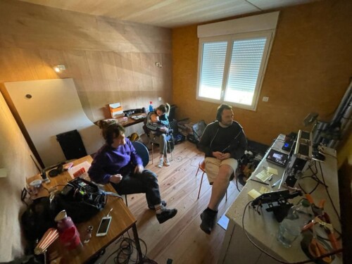 Photo Mathieu Kiefer Tournage d'un documentaire aux Établies à Decazeville