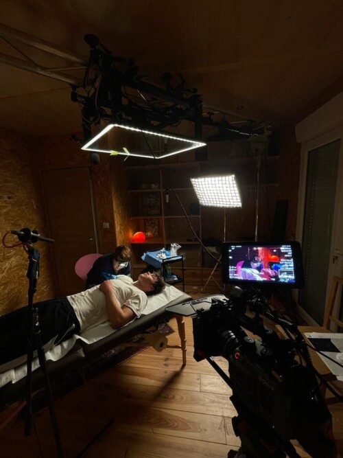 Photo Mathieu Kiefer Tournage d'un documentaire aux Établies à Decazeville